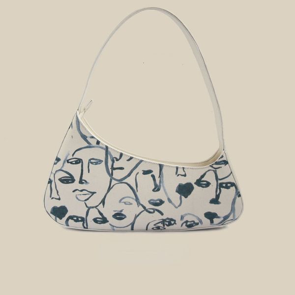 Abendtaschen Vintage Kunst Frauen Tasche Leinwand Casual Reißverschluss Umhängetasche Handtasche Euro-Amerika Stil Mädchen Tasche 230428