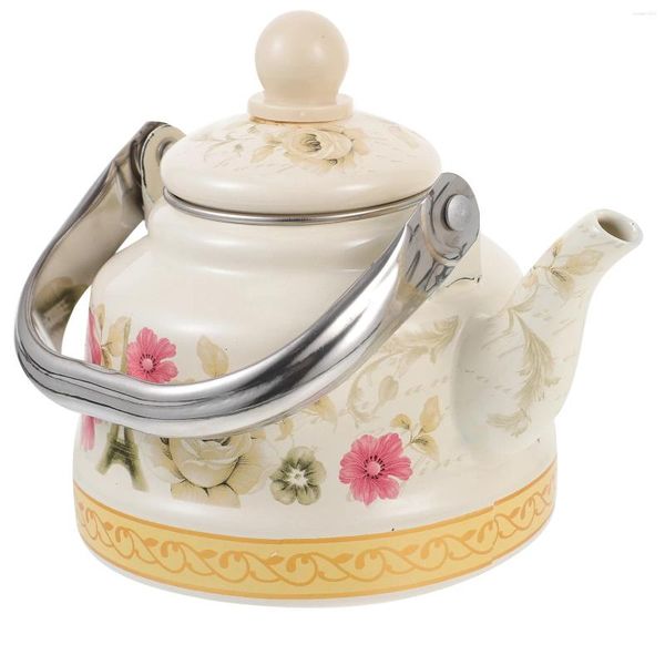 Set di stoviglie Bollitore smaltabile Caffettiera El Tea Teiera da cucina Orologio antico Pratico bollitore Acqua portatile