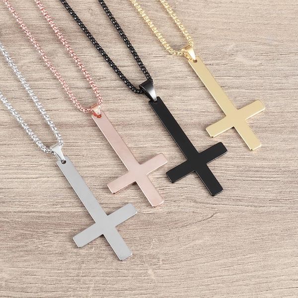 Colares pendentes de alta qualidade clássico colar cruzado simples para homens mulheres amuletas religiosas acessórios da igreja de oração