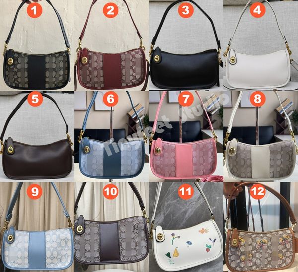 Özel Teklif C0721 C0638 C2325 C2766 Swinger Bag Jacquard Kadınlar Crossbody Omuz Sling Çantası Yarım Ay