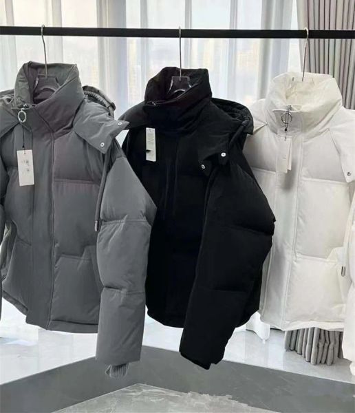 Роскошная мужская пуховая зимняя куртка, европейская и американская женская пуховая парка для улицы модного бренда с капюшоном, теплая куртка-пуховик для улицы