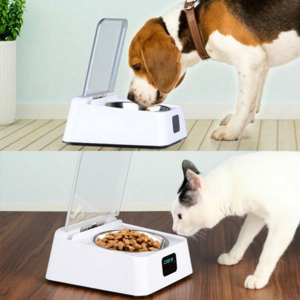 Alimentação Venda Quente 350ML Cães Gatos Alimentador Automático 5G Sensor Infravermelho Interruptor Capa Antimouse Moistureproof Tigela Inteligente Alimentador para Animais de Estimação