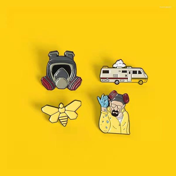 Broschen Cartoon Bild Custom Emaille Pins Abzeichen Kombi Biene Figur Rucksäcke Anstecknadel Schmuck Geschenk für Freunde Großhandel