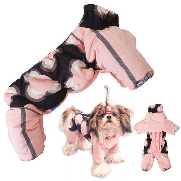 Jacken Hunde Kleidung Winter wasserdichte kleine Hund Overalls Reflektierende Haustier Jumpsuit