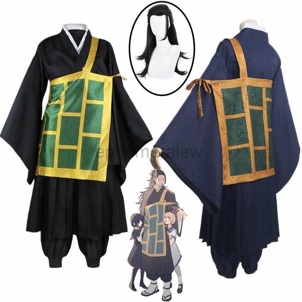 Costumi anime Anime Jujutsu Kaisen Geto Suguru Costume cosplay Nero Blu kimono Uniforme scolastica Anime Vestire costumi di Halloween per le donne Uomo zln231128