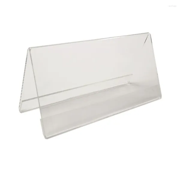 Quadros acrílico titular display stand sinal stands mini transparente para suportes de varejo de etiqueta de preço