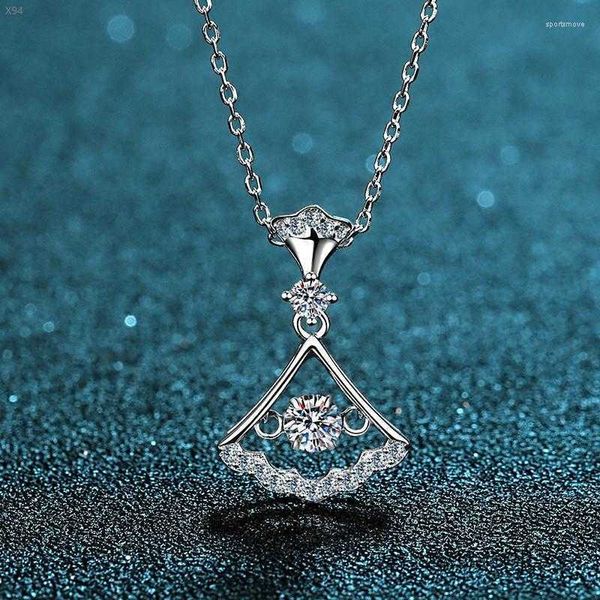 Colher de colares pendentes Passados ​​Diamante Teste Perfeito Colar Sterling Silver Pingente Jóias Acessórios fofos Luxo