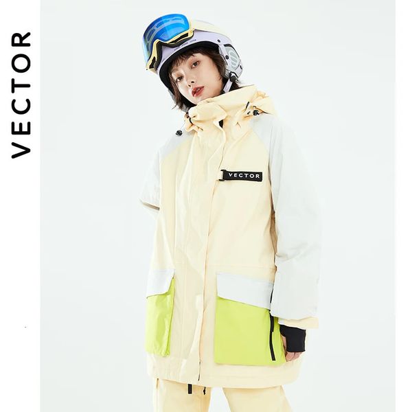 Altri articoli sportivi VECTOR giacche da sci per uomo e donna Cheese giallo giacca invernale quotidiana calda antivento e impermeabile per sport all'aria aperta 231127