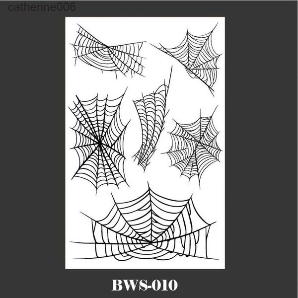 Tatuagens Coloridas Desenho Adesivos À Prova D 'Água Tatuagem Temporária Adesivos Black Bat Spider Web Water Transfer Tatto Adesivos Halloween Maquiagem Adesivos Falso TatooL23