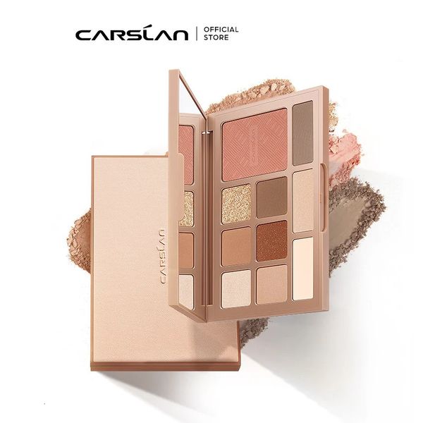 Sombra de olho Carslan 10 cores Silky Twinkle Comprehensive Eyeshadow Palette Nude Quente Natural Matte Glitter Pearly Eye Shadow Mulheres Maquiagem 231128