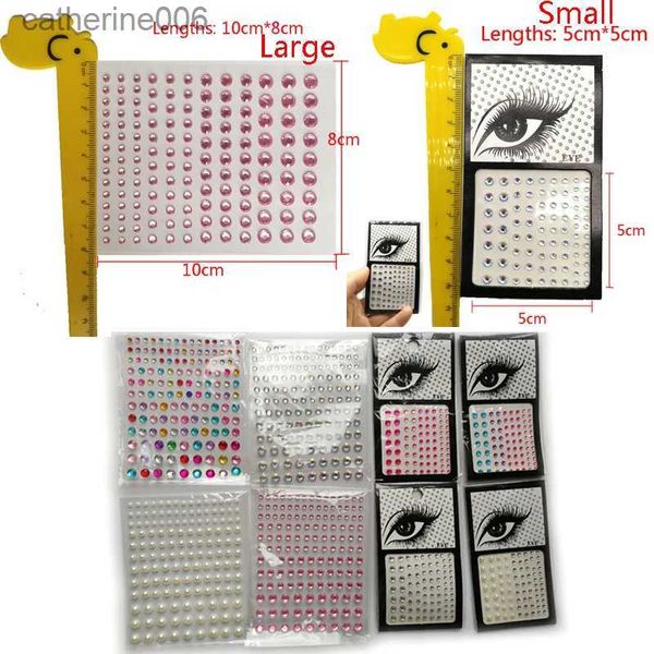 Tatuagens Desenho Colorido Adesivos Maquiagem Diamante Olhos Rosto Festival DIY Corpo Cristal Gems Tatuagem Adesivo Strass Nail Art Decoração Acrílico Sombra Adesivo