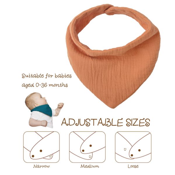 Bibs geğirme bezleri muslin bebek bandana saçmalığı unisex erkek kızlar için% 100 pamuk