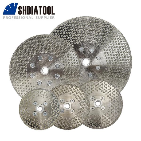 Zaagbladen SHDIATOOL 1 unidade de disco de retificação de corte de diamante galvanizado Lâminas de serra de lado único revestido com flange M14 ou 5/811