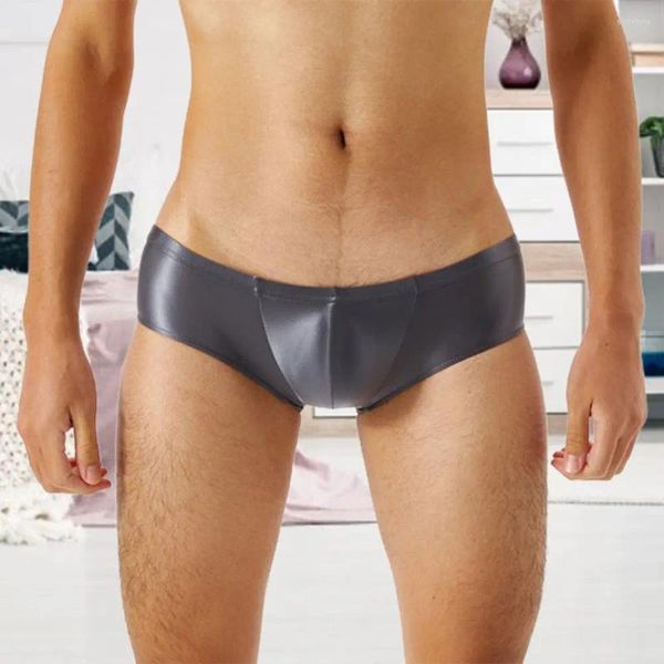 Cuecas homens verão cintura baixa u convexo sem costura briefs sexy seda ultra fina calcinha elástica uso diário