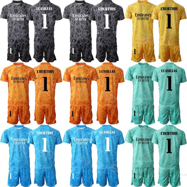 Club Team 22/23 Mens Soccer GK Iker Casillas Jersey Set Goleiro Manga Longa Keylor Navas Paco Buyo Kepa Arrizabalaga Andriy Lunin Courtois Camisa de Futebol HuangMa