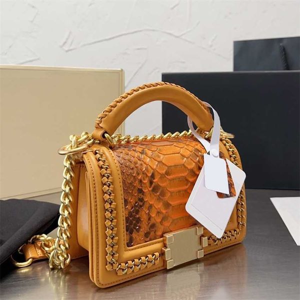 borsa di qualità borse a tracolla a tracolla borse di lusso borse da donna di design borsa da donna catena di lusso struttura in pelle di serpente moda tracolla da donna