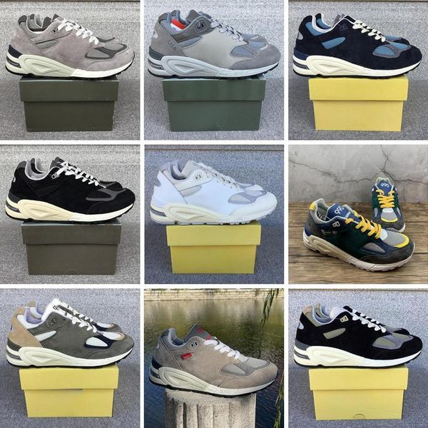 Designer Athletic Running Shoes mens womens 990V2 990 V2 Teddy Santis Gray Tan Sea Salt Black True Camo Navy Grey Black Wtaps ALD 40th Anniversary