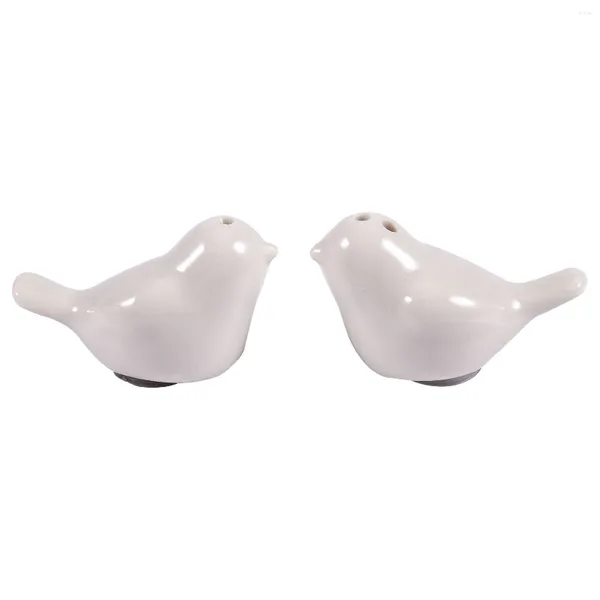 Strumenti da forno 1 set di uccellini dell'amore saliera e pepiera in ceramica bomboniere personalizzate - bianco