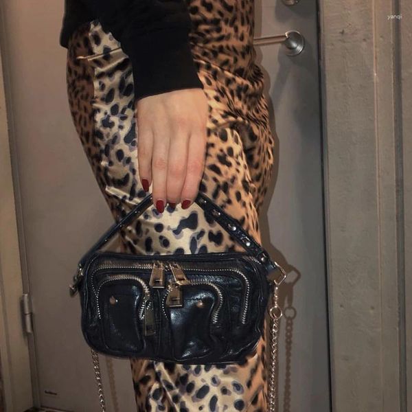Вечерние сумки с леопардовым принтом через плечо для женщин, 2023 Роскошные сумки, дизайнерские женские сумки через плечо, сумка-мессенджер, основная женская сумка