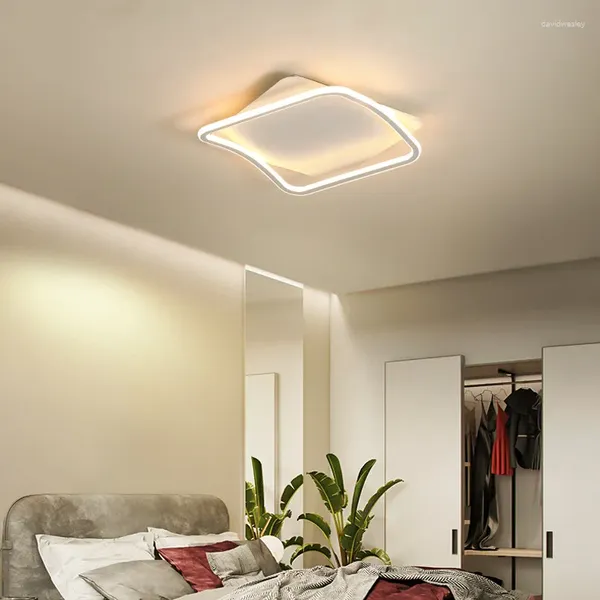 Luzes de teto lustre moderno simples montagem embutida luz para quarto sala de estar corredor