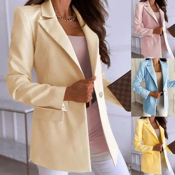 Abiti da donna Casual Solid Cardigan Blazer Cappotto di lusso Donna Office Lady Capispalla Abbigliamento Autunno Inverno Moda Party Street Wear Top