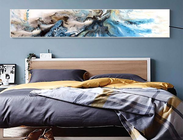 WANGART Stampe giclée Arte Pittura astratta Coastal Home Decor Stampe su tela moderne Regalo Decorazione della parete Grandi dimensioni Beach House Art T21548558