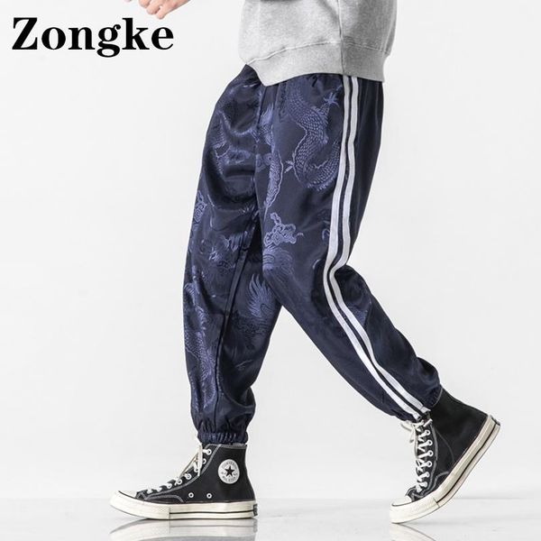Pantaloni zongke cinese dragon tone pants maschi joggers grandi dimensioni giapponese pantaloni maschili 5xl 2023 primavera nuovi arrivi