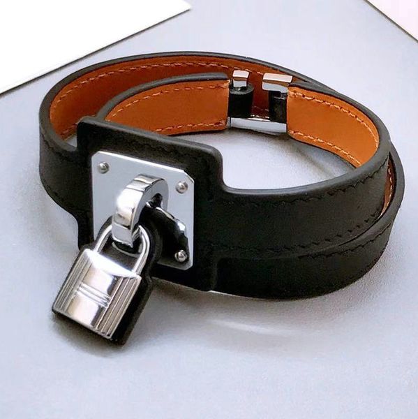 Klassische Lock-Armbänder Top-Designer maßgeschneidertes Doppelschleifen-Lederarmband für Männer und Frauen Modeschmuck das beste Geschenk