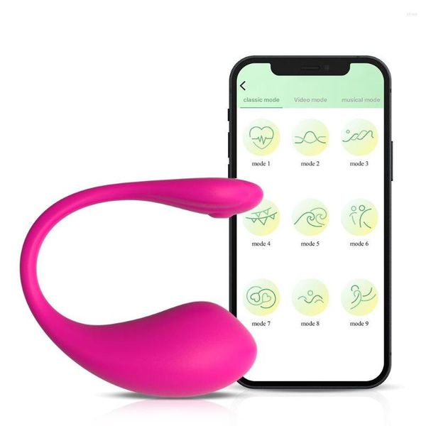 Vibradores Sextói sem fio ovo vibratório Remoto poderoso controle de aplicativo G Spot Dildo Vagina Massager Bluetooth para mulheres clitóris 18