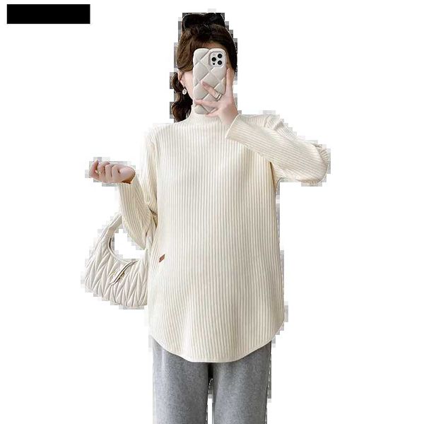 Annelik Üstleri Tees 926# 2023 Sonbahar Kış Moda Örme Hamile Sweaters Hamile Kadınlar İçin Günlük Gevşek Gömlekler Tatlı Hamilelik Topsl231127