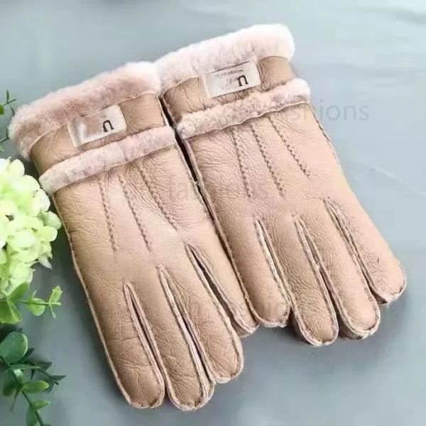 DHL Shipping Hot Sale Handschuhe Luxus Frauen Fingerspitzen Geschenkwolle von Schafmännern fünf Finger Fäustlinge Neues wasserdichtes Reiten plus Samt Thermal Fitness Motorrad