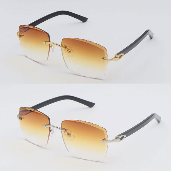 Lüks elmas kesim lens Çürekçisiz tahta metal erkekler güneş gözlüğü 18k altın büyük kare güneş gözlükleri Çerçeveler Corasyon Aztek kolları gözlükler UV400 lens