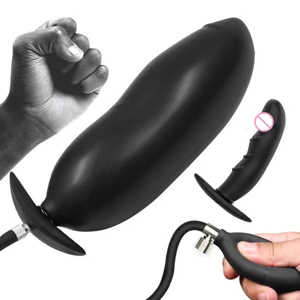 Giocattoli anali Super grande gonfiabile enorme grande spina anale pompa massima dilatatore ano espandibile senza vibratore buttplug culo palle giocattoli del sesso 231128