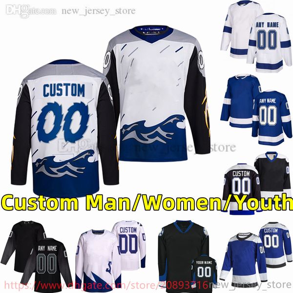 Hóquei da faculdade de filme S-6xl personalizado usa Bordado de Jersey 91 StevenStamkos 86 Nikitakucherov 88 Andreivasilevskiy 21 Braydenpoint 77 Victorhedman Jerseys