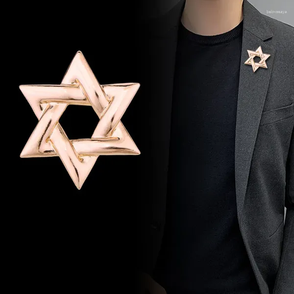 Broches simples de metal estrela broche terno masculino camisa lapela pinos e emblema moda jóias presentes para acessórios femininos