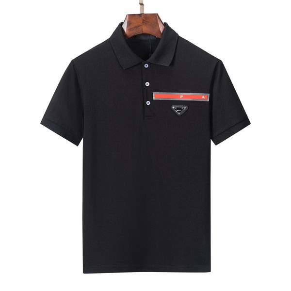 Herren Polo-Shirt Schwarz weiß Designer Mode Polo Multiple Styles Casual Golf Sommer Stickerei 100% Baumwolle High Street Trend Top Asian Größe M-XXXL#99