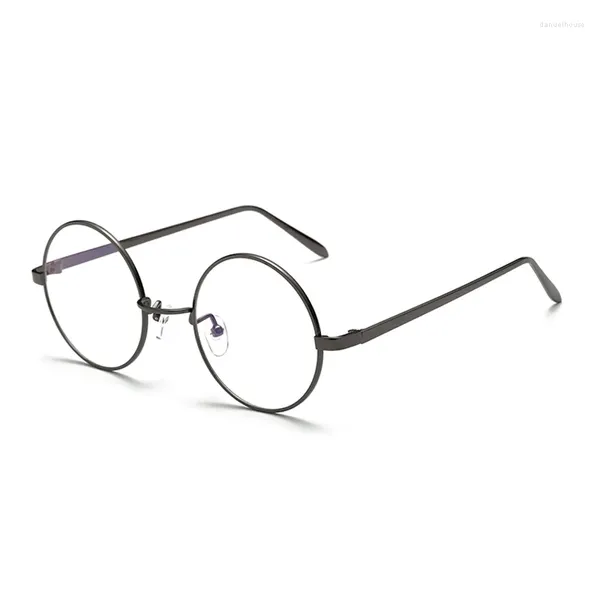 Солнцезащитные очки, женские компьютерные очки, круглые прозрачные очки из сплава для мужчин, модные прозрачные линзы с защитой от синих лучей, Oculos De Grau