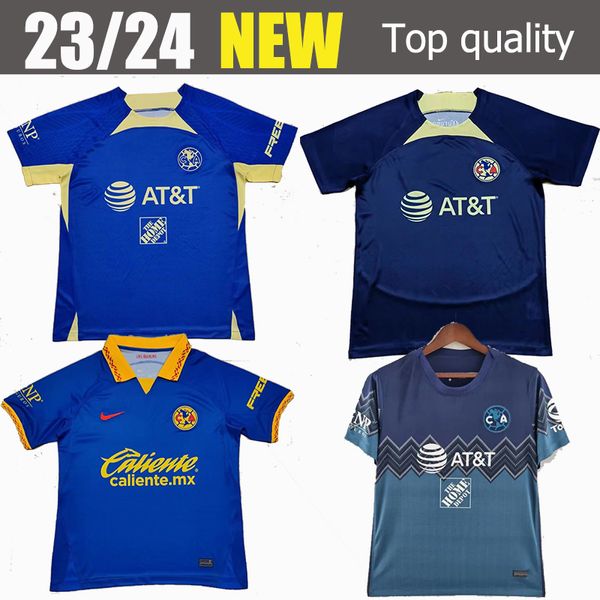 Maglie da calcio liga mx 23 24 Club America HENRY D.VALDES 3RD R.MARTINEZ FIDALGO 2023 HOME AWAY Terza maglia versione slim player Maglie allenamento calcio