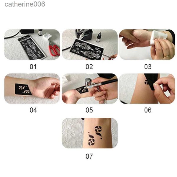 Tätowierungen, farbige Zeichnungsaufkleber, 2-teiliges Set, temporäre Tattoo-Schablone, 25 Designs, Körperkunst, Männer, Frauen, indisches Henna-Muster, Schönheit, wasserdicht, gefälschter Arm, Hand, Wiederverwendung, TatooL23