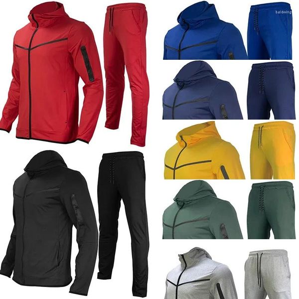 Erkek Trailtsits 2023 Marka Sweatsheuit Klasik Hoodie Pamuk Streç Eğitim Giyin Kaliteli ceket eşofmanları spor set giyim