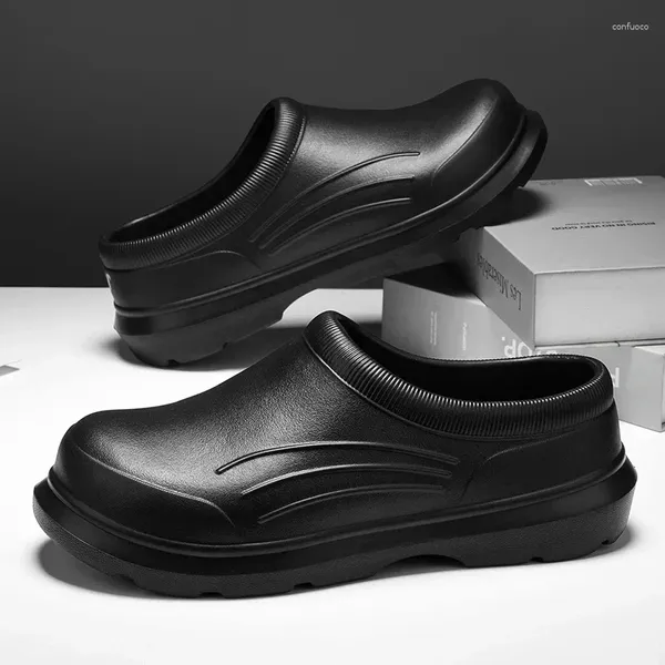 Pantofole da uomo concise EVA leggere scarpe da bagno per uomo sandali da casa impermeabili di alta qualità morbidi scivoli comodi da uomo