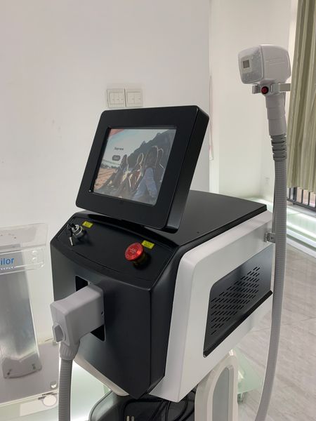 Strumento per la rimozione dei peli con manico LCD Lunghezza d'onda regolabile a 3 lunghezze d'onda 2000W Diodo ad alta energia 808NMLa-serBeautySkinrejuvenation Machine