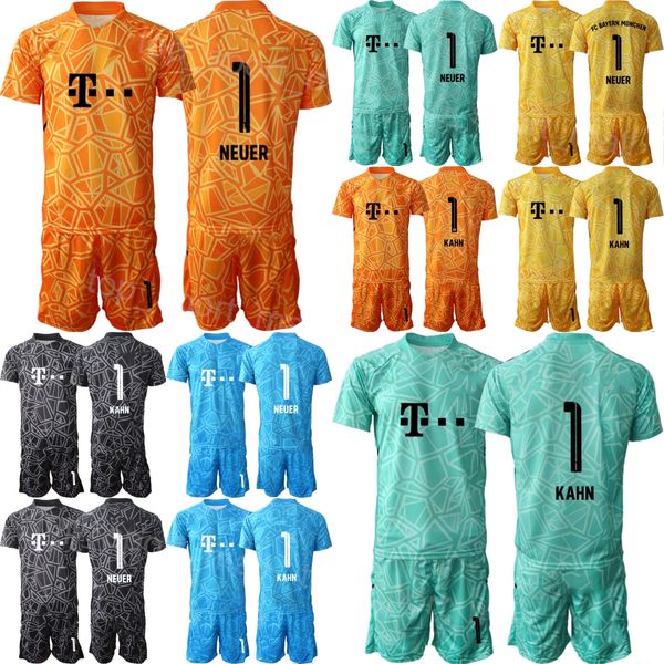 Club Team Masculino 22-23 Futebol Goleiro 26 Sven Ulreich Jersey Set Goleiro Manga Longa GK Oliver Kahn Sepp Maier Pfaff 1 Manuel Neuer Camisa de Futebol Kits Personalizados BaiRen