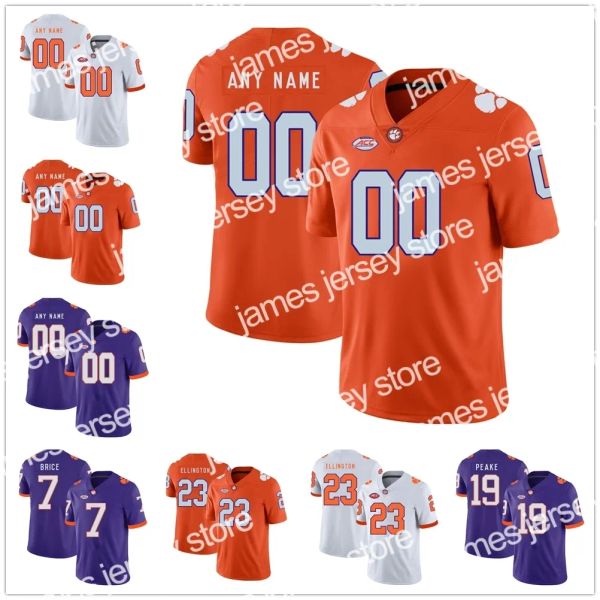 NCAA James Clemson Tigers Fußballtrikot Frank Ladson Jr.Amari Rodgers T-Shirt Higgins Beliebiger Name Nummer Herren Jugend genähte Trikots Hohe S