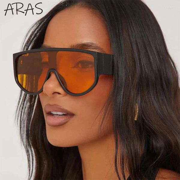 Óculos de sol oversized quadrado punk 2023 na moda retro óculos de sol de uma peça para senhoras steampunk óculos moda grande quadro eyewear