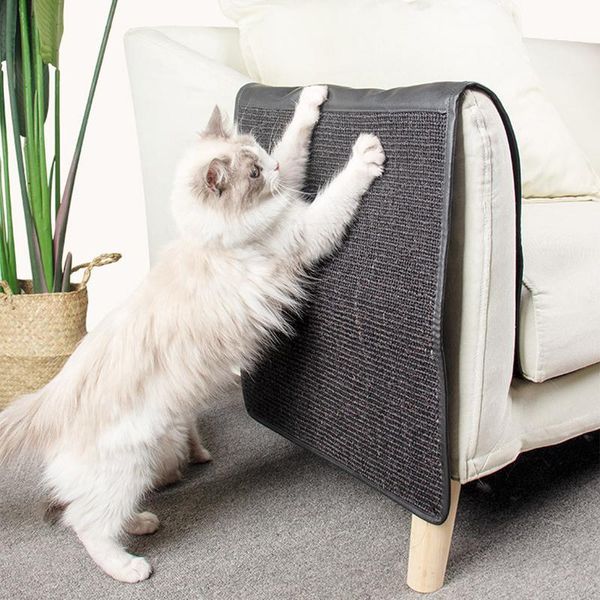 Scratchers Cat Cratch Plact Raspador Mat Protector Sofá Tampa de almofada Móveis Cats Scratcher Scratching Garra Posts Kitten Sisal Toy Pad