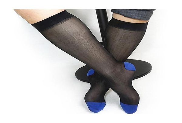 MEN039S SOCKS Ultra İnce Sheer Erkekler Resmi Diz Yüksek Gay Fetiş Koleksiyonu Çizgili Erkek Stocking4382235