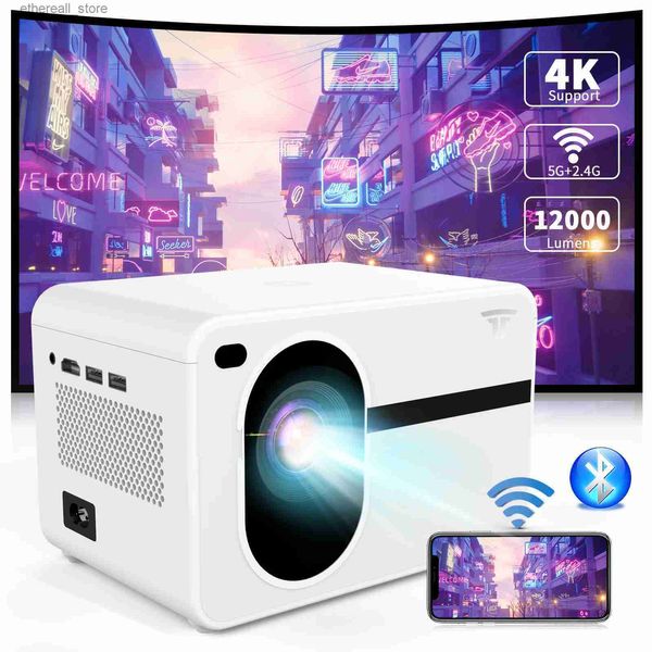 Projetores Projetores Portáteis Dispositivos de áudio e vídeo para home theater 1280*720p suporta 1080p HDMI USB Beamer Alto Projector de Blireção Q231127