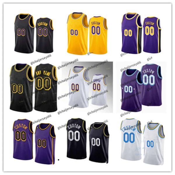 Personalizado Homens Mulheres Juventude Lebron 6 James 1 D'angelo Russell Anthony 3 Davis Dennis Schroder Austin Reaves Bryant Basquete _Jersey