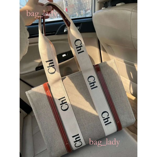 Borse da donna di alta qualità WOODY Tote Shopping Borsa da 3 dimensioni Borsa alta in NYLON Hobo Moda Lino Borse da spiaggia grandi Borsa a tracolla da viaggio firmata